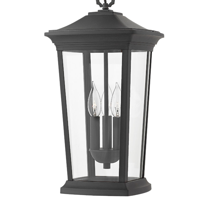 Bromley 3 - Light Lantern Geometric Pendant, Museum Black