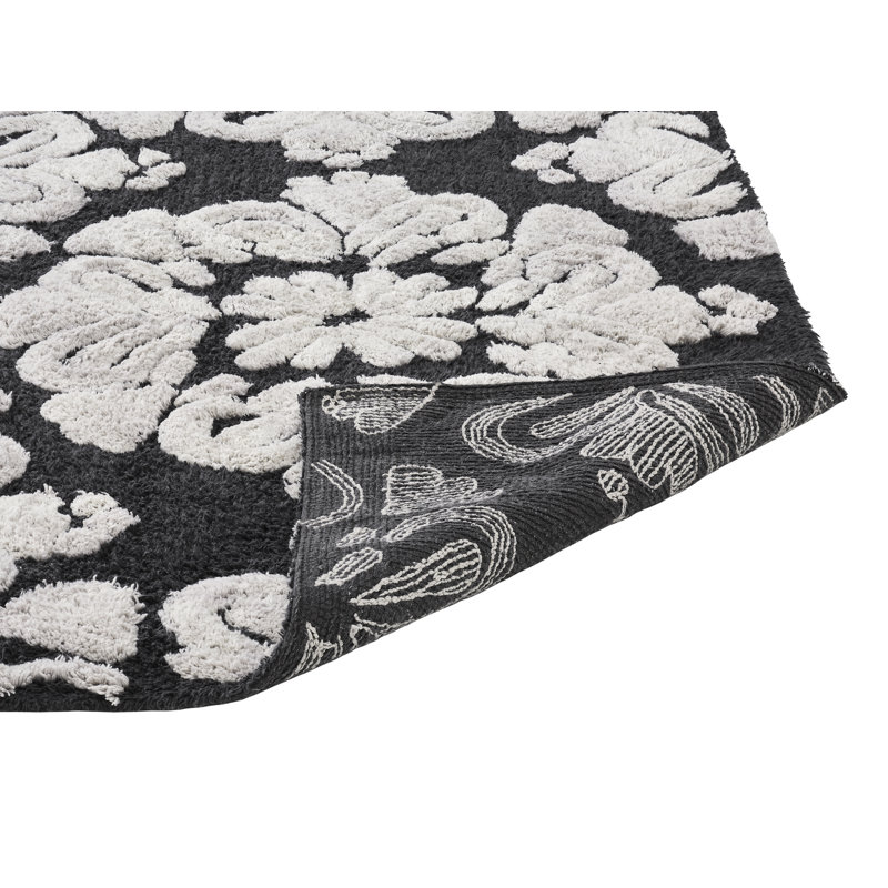 Chemash Premium-Quality 100% Cotton Super Absorbent Machine Washable 5 Piece Bathroom Rug Set, Charcoal