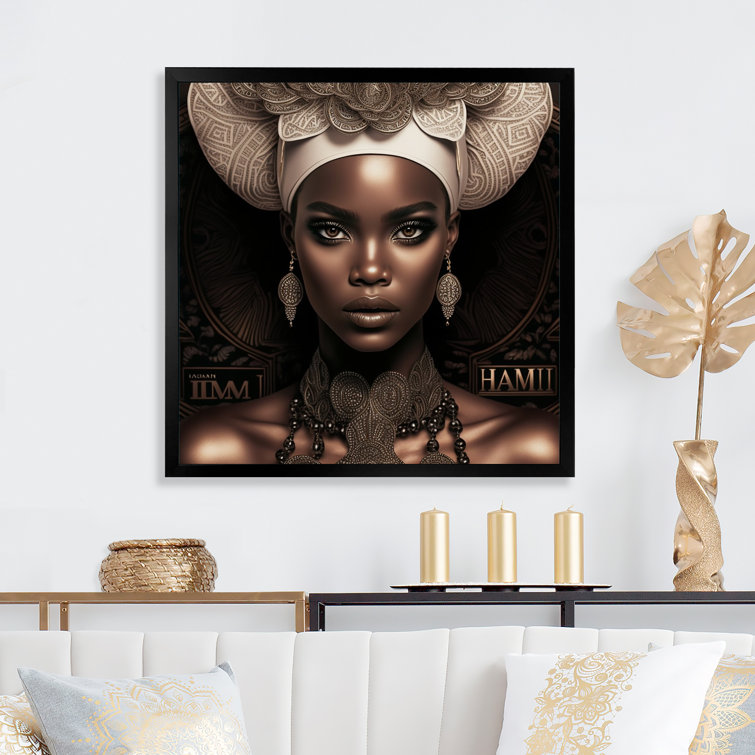 Dakota Fields Classy Portrait Of Elegant African Lady IX On Canvas Print  Wayfair