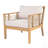 Patio Acacia Wood Club Chairs Set Of 2 With Hand-Woven Twist Rope For Backyard, Poolside