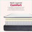 Matelas, matelas hybride moelleux de 14 po avec housse en tricot de polyester doux, mousse multicouche et ressorts ensachés | Très grand