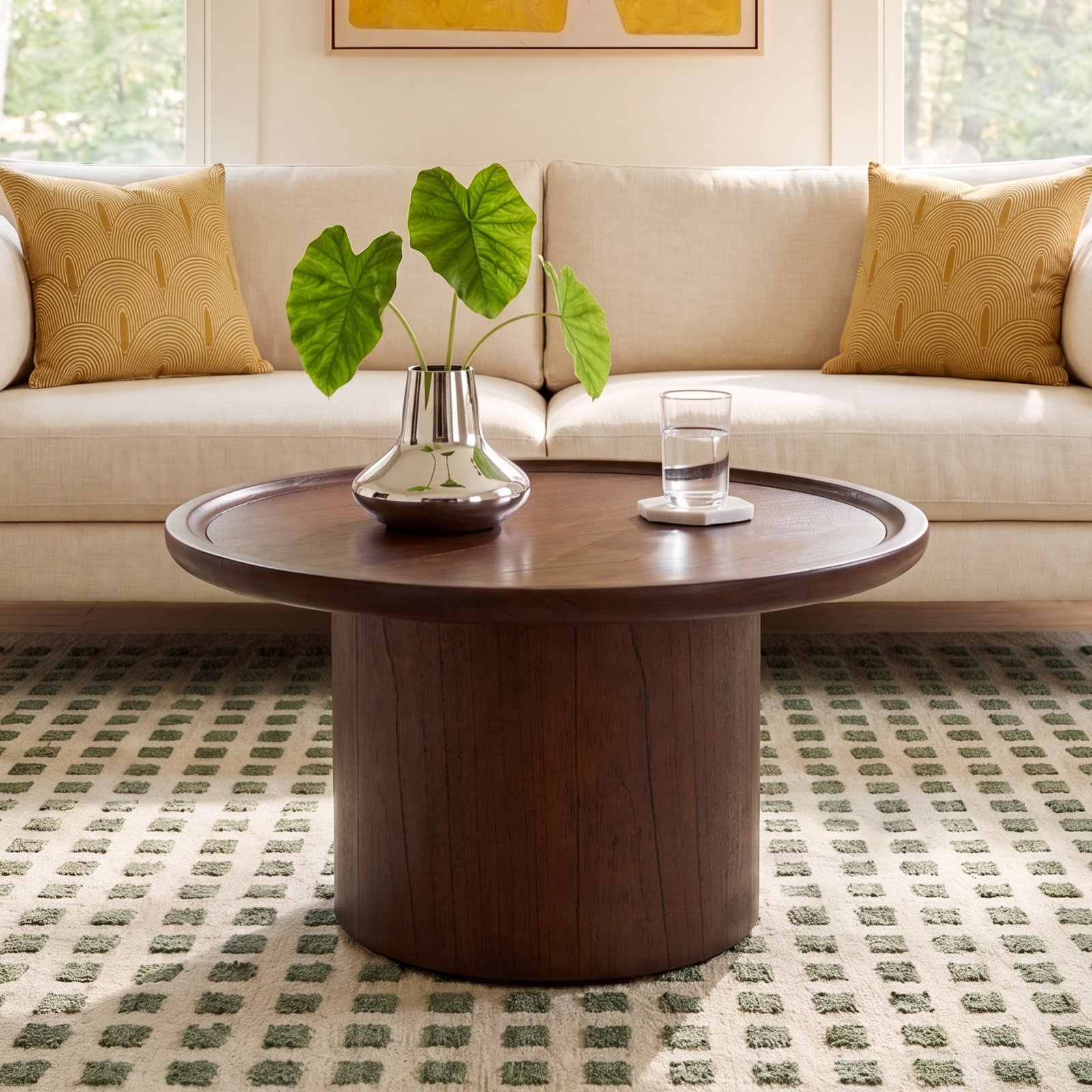Acadia 28" Coffee Table, Dark Oak