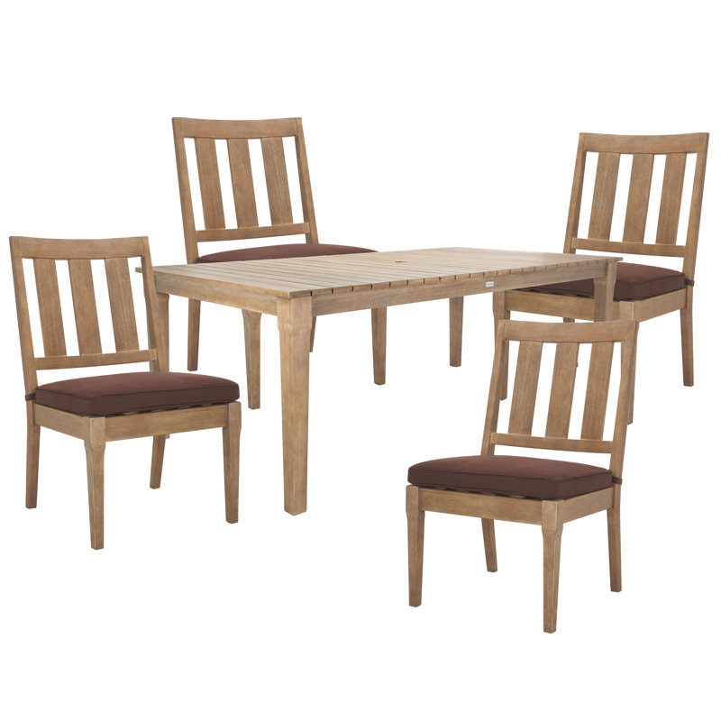 Ensemble de salle à manger d'extérieur Samya pour 4 personnes, 207 cm de long