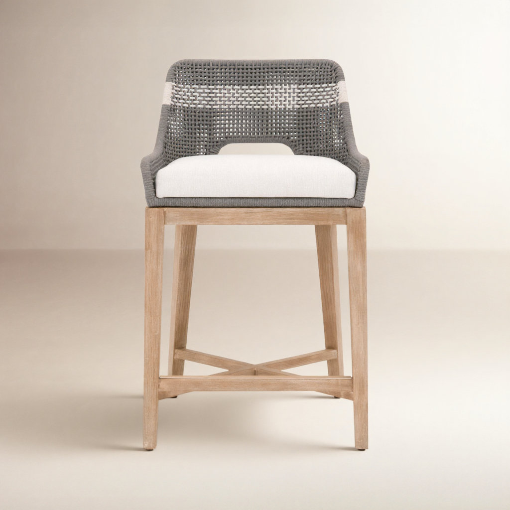 Bowker Bar & Counter Stool, Counter Stool (26" Seat Height), Dove Gray / White Speckle