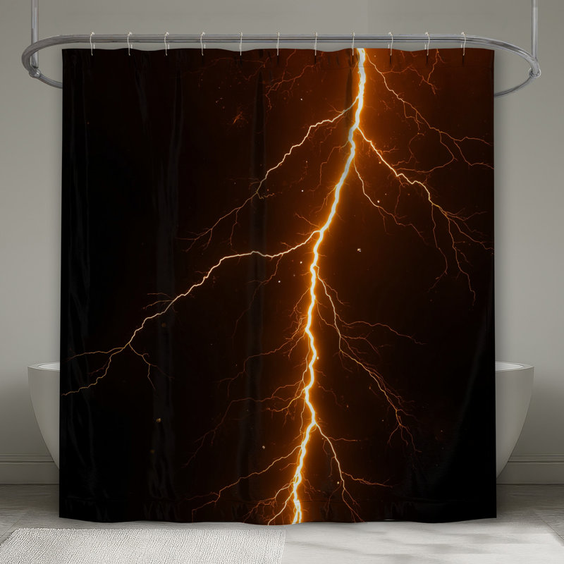 Rideaux de douche Bright Light Bolt, 70in W x 93in H