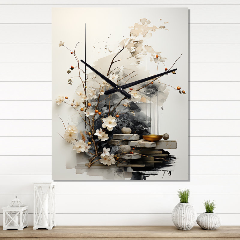 Asian Art Classics Sumi III - Horloge murale asiatique surdimensionnée, Petit