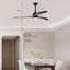 Ventilateur de plafond 52 po, intérieur et extérieur avec éclairage et télécommande, moteur réversible silencieux, 6 vitesses, 3 couleurs, pour salon de patio, chambre à coucher, bureau, intérieur-321494636-321494642