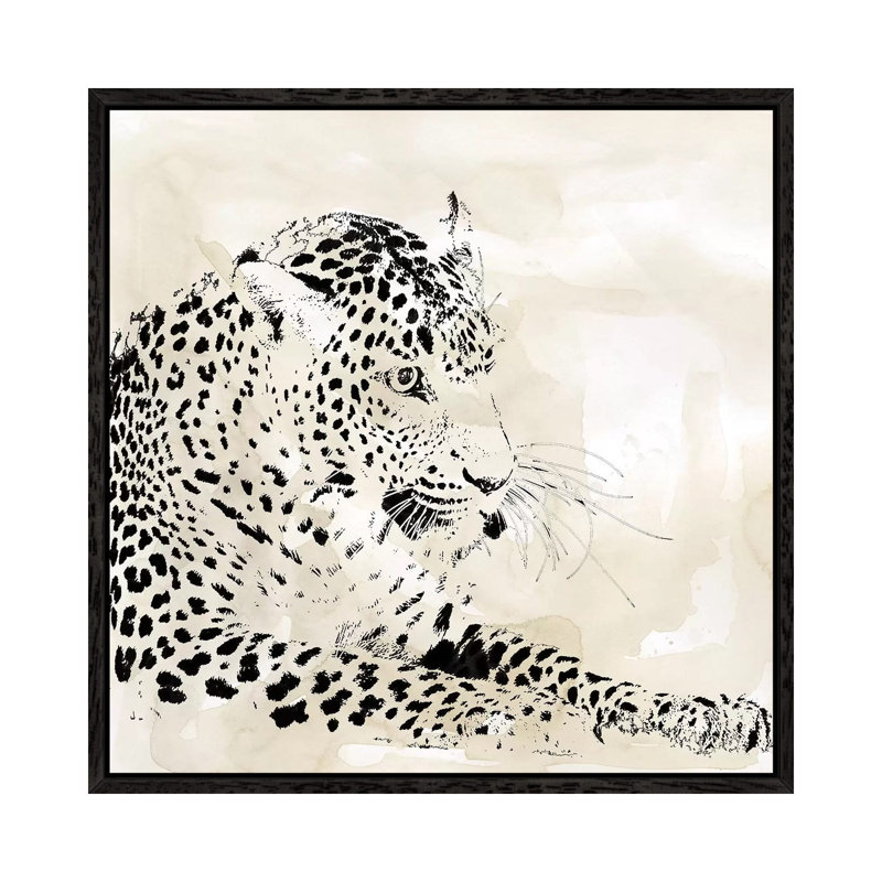 Leopard Spot I by Carol Robinson - Print on Canvas, Black Framed, 66.04 cm H x 66.04 cm W