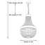 Gerde 5-Light Empire Solid Wood Bead Chandelier-68000012
