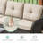 Deb 105.42" Polyethylene (PE) Wicker Outdoor Patio Sectional Set With Cushions-755091706-755091685
