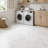 Peel and Stick PVC Floor Tiles, White Marble Pattern