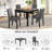 5-Piece Dining Table Set With 4 Chairs, Dining Table Set For 4 With Chairs, Wooden Dining Table Set For Kitchen, Dining Room, Light Grey & Black Two Tone