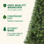 Arbre de Noël artificiel de 6 pi avec 490 pointes, branches, support à 4 pieds, assemblage facile, idéal pour la décoration de bureau, ignifuge classique en plastique, ornement personnalisé pour les Fêtes