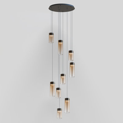 Delonda 9 Light Glass Dimmable Pendant