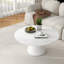 Table basse ronde moderne blanche Lippa-327404161