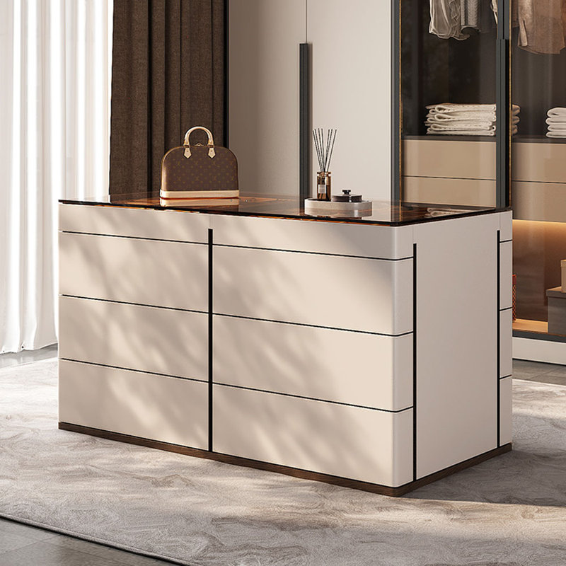 Luxury Dressing Drawers Jewelry Storage Cabinet, Khaki