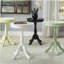 Table d'appoint blanche avec base tournée-2062995221