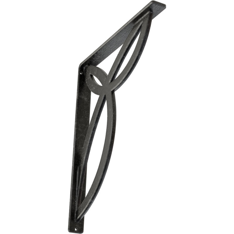 Support en fer forgé Versailles, Argent antique, H 15 po x l 1,5 po x p 12 po