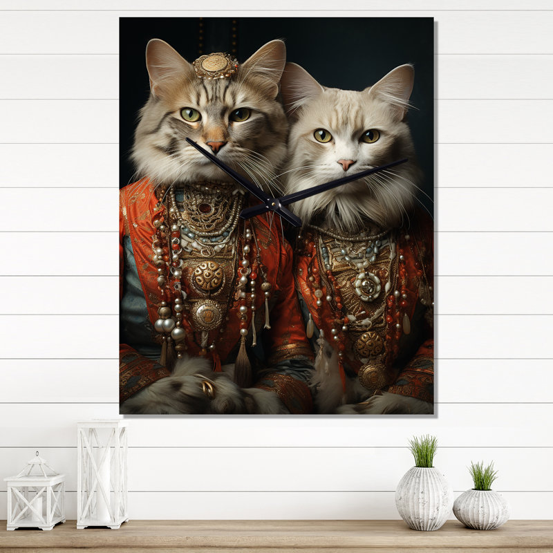Gracieuse horloge murale Cat, Petit