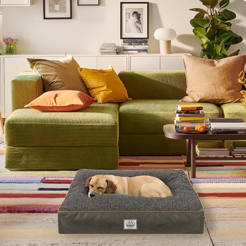 Jungolica Orthopedic Pet Bed, Grey, 100cm H x 90cm W x 20cm D