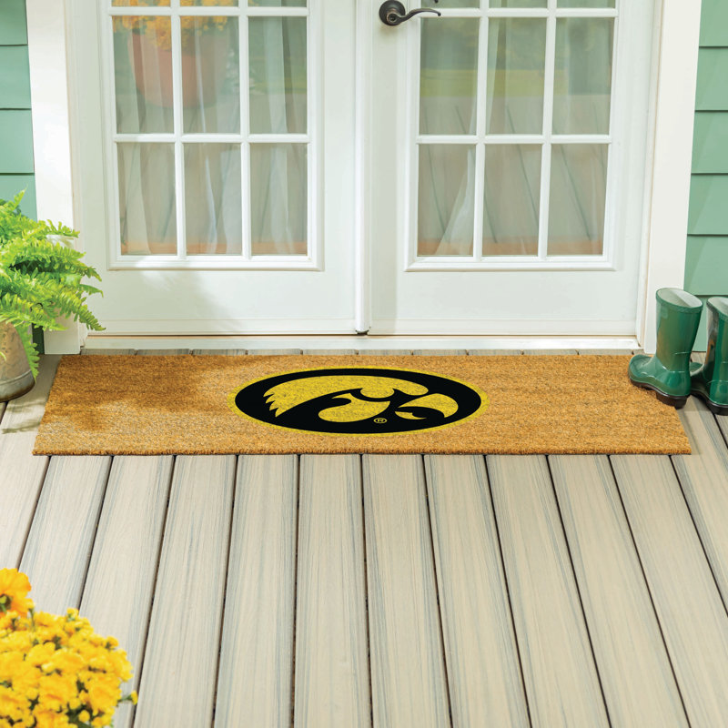 Très grand tapis couleur coco 60 po x 24 po University of Iowa