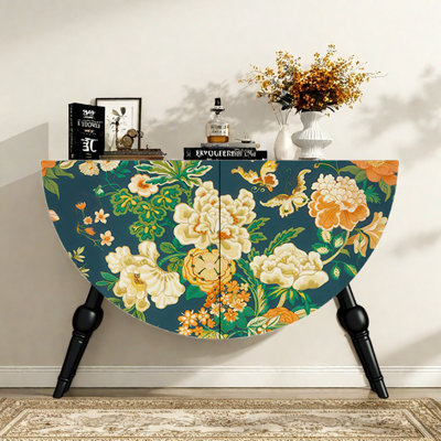 Semicircular Entryway Storage Accent Cabinet