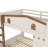Queen over Queen Bunk Bed with Storage Drawers and Shelves, Solid Wood Bunk Beds with hooks, No Box Spring Needed, Beige&Natural-395882404