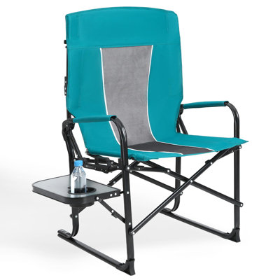 Chaise pliante d'extérieur bleue