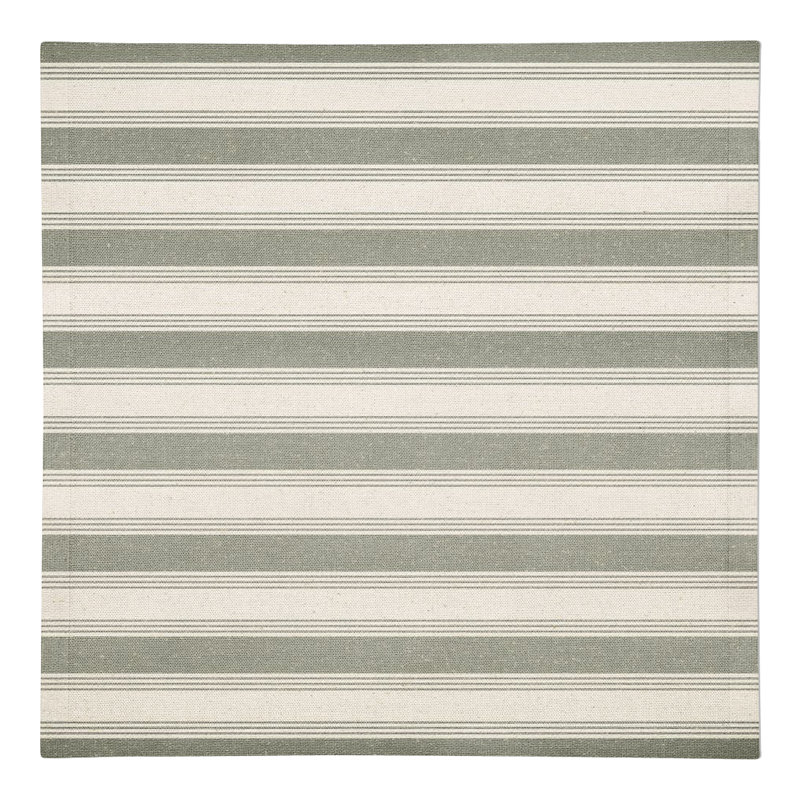 Westminster Cotton Striped Rectangle Napkin, Green
