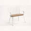Banc de jardin pour patio avec rose floral et coussin-1517855890