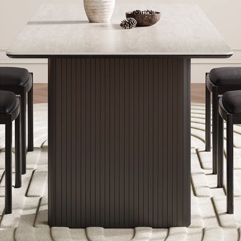 Table à manger moderne en bois massif simple et chaises, H 29,52 po x L 70,86 po x l 35,43 po