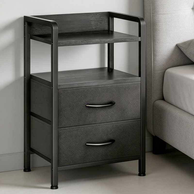 39.6 cm W Bedside Table, Black