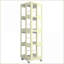 Bibliothèque, 4 niveaux tout acier à 360 ° avec roues | Peu encombrant | Assemblage facile | Jaune citron-1548054767