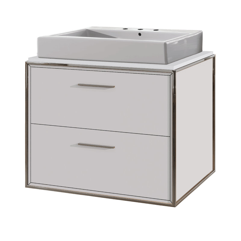 Aquaplane 22'' L Bathroom Sink, 3 Hole - 8" Centers