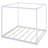 White King Canopy Bed Frame with Solid Wood Headboard and Heavy-Duty Support Legs, No Box Spring-505360664