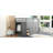 Soft Gray Solid Wood MDF Full Size Loft Bed Frame, Contemporary Space-Saving Solution for Bedrooms