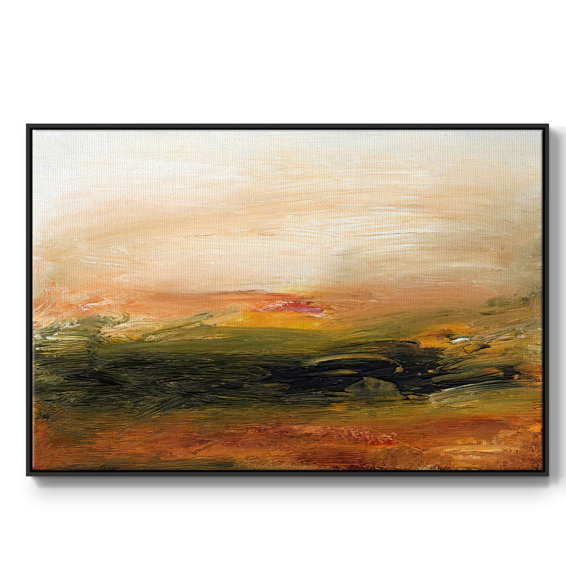 «Lingering Light I», reproduction sur toile, H 27 po x l 41 po x P 2 po, Cadre noir