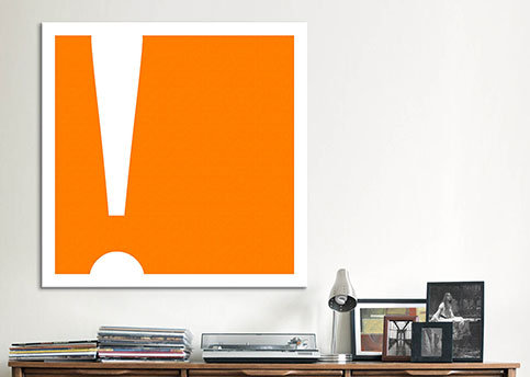 Exclamation4 par 5by5collective - Impression sur toile tendue sur châssis, H 37 po x l 37 po x P 1,5 po, Toile tendue
