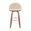 Tabouret de bar 30 po en simili cuir noyer-1155367212