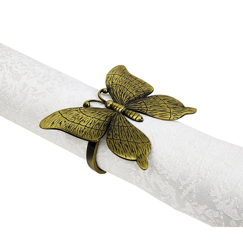 Rond de serviette papillon, Bronze