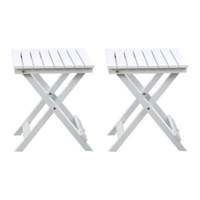 Rue Folding Wood Side Table Adirondack Portable Square Outdoor