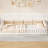 Wood Upholstered Platform Bed With Guardrail And Pillow-29372759