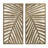 16X32" Two-Tone Wall Decor With Leaf Ornamentation Art For Home
