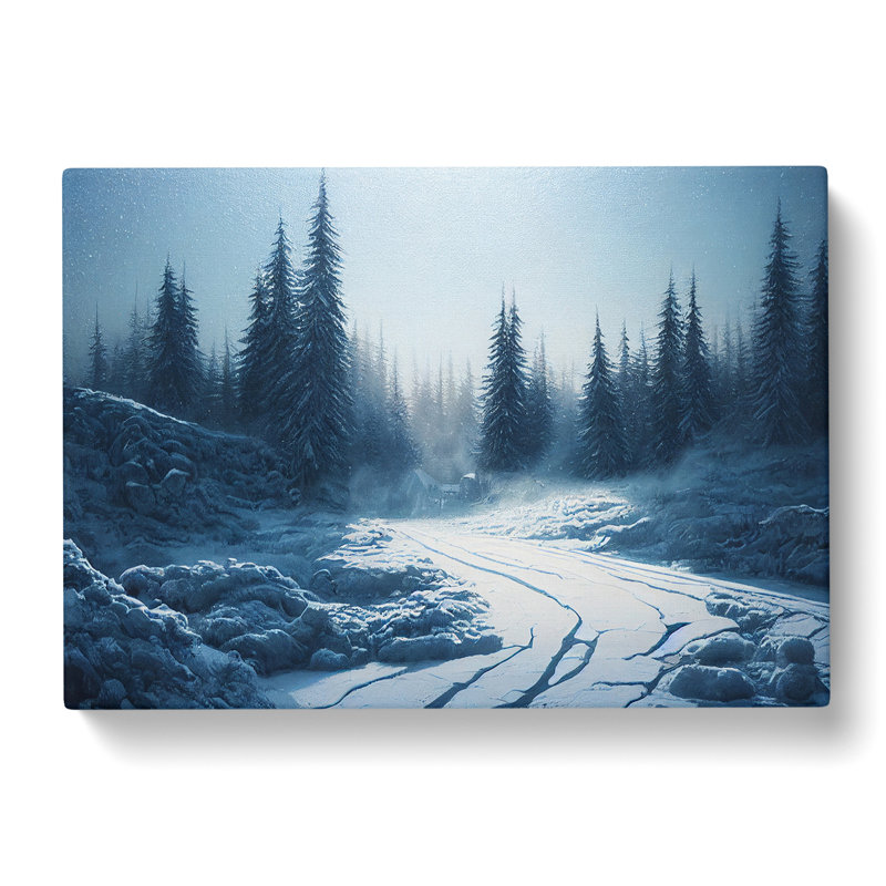 Winter Forest Pine Trees Vol.5 - Wrapped Canvas, 40cm H x 60cm W x 3cm D