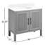 36" Ayanna Single Bathroom Vanity Set with Oval Undermount Sink-77157904-77157905