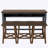 Binnur Console Table Set, Breakfast Nook Table with 3 Stools Dining Table Set-1473693826-1473693825