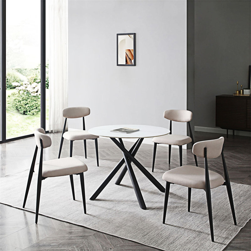 Ensemble de 4 chaises de salle à manger rembourrées