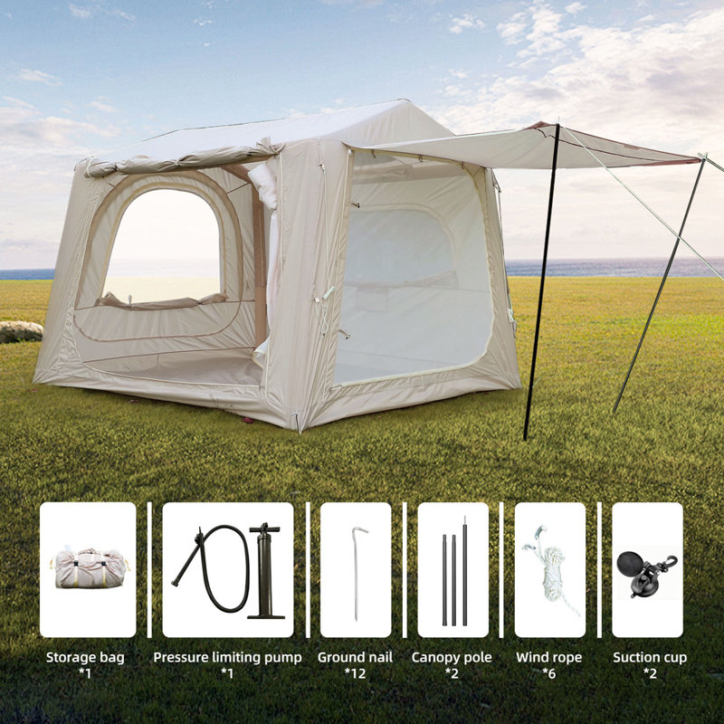 Tentes gonflables pour le camping (beige)