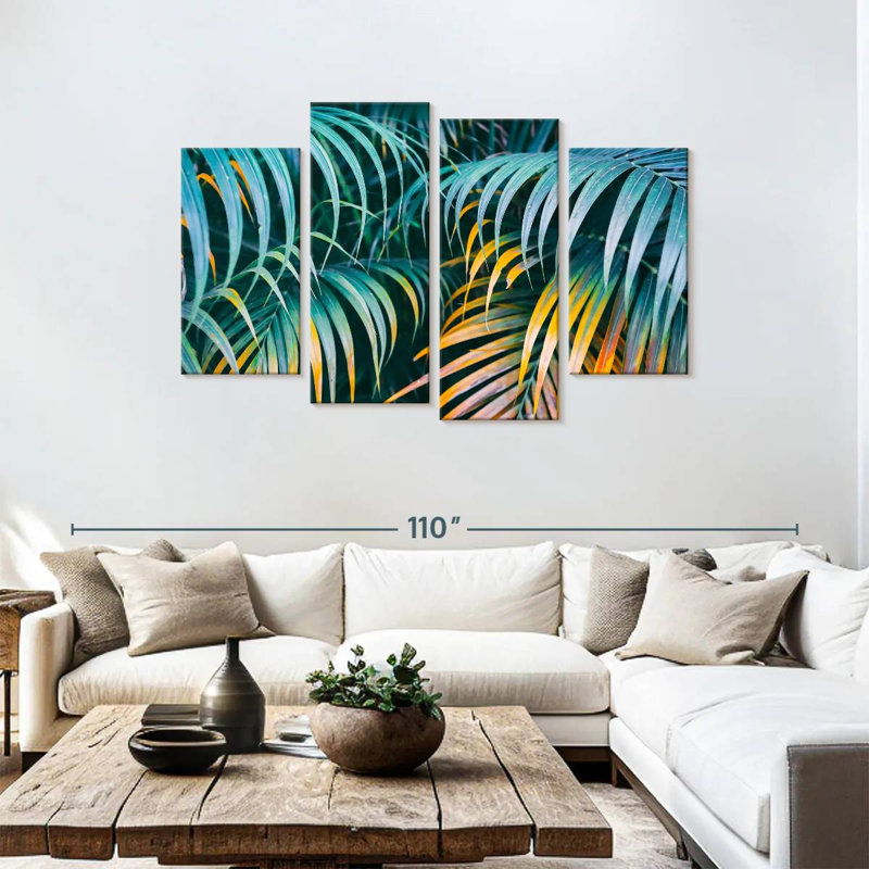 Feuilles de palmier Harnek Green Jungle, H 48 po x l 75 po