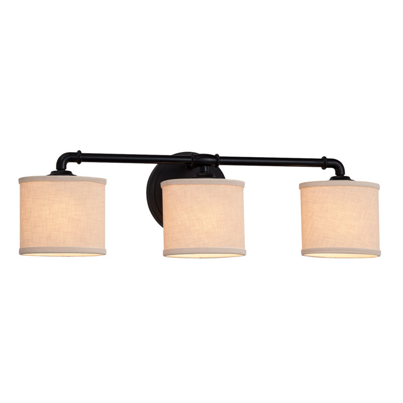 Kenyon 3 - Light Dimmable Bath Bar, Cream, Incandescent, Matte Black